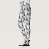 Beagle Weihnachtsschnee im Winter Leggings (Links)