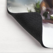 Beagle Weihnachtsschnee im Winter Mousepad (Ecke)