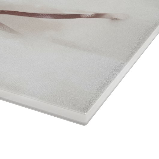 Beagle Weihnachtsschnee im Winter Schneidebrett (Ecke)