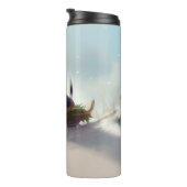 Beagle Weihnachtsschnee im Winter Thermosbecher (Nach rechts gedreht)