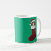 Beagle-Weihnachtsstrumpf Kaffeetasse (VorderseiteRechts)