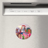 Beagle Weihnachtsüberraschung Magnet (In Situ (Geschirrspüler))