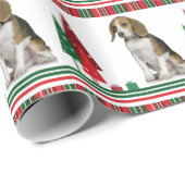 Beagle-Weihnachtsverpackungs-Papier Geschenkpapier (Rolleneckpunkt)
