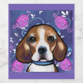 Beagle Weinetikett (Einzelnes Label)
