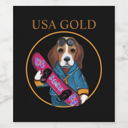 BEAGLE WEINETIKETT (Einzelnes Label)