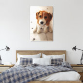 Beagle Welpe 2 Leinwanddruck (Insitu (Schlafzimmer))