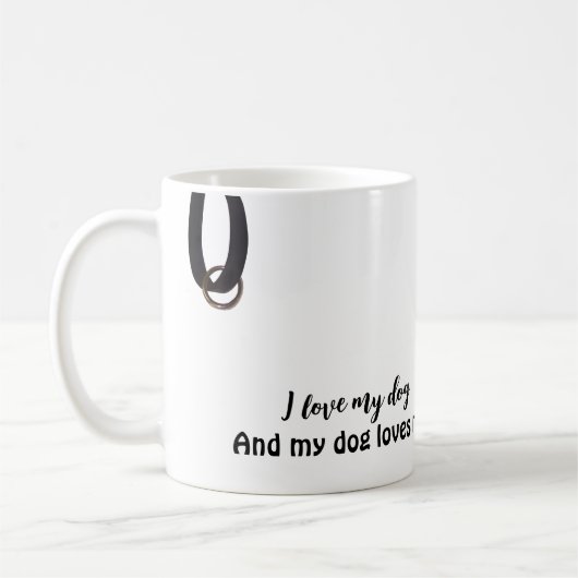 Beagle Welpe an der Leine Kaffeetasse (Links)