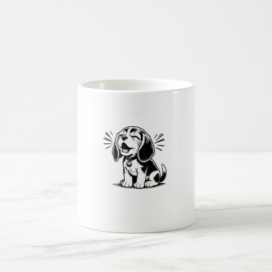 Beagle Welpe bewundernswert, Familientierliebhaber Kaffeetasse (Mittel)