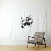 Beagle Welpe bewundernswert, Familientierliebhaber Wandteppich (Beispiel (Horizontal))