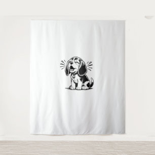 Beagle Welpe bewundernswert, Familientierliebhaber Wandteppich