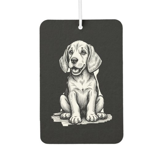 Beagle Welpe bezaubernd, Familientierfreund Tank z Autolufterfrischer (Vorderseite)