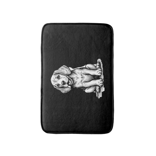 Beagle Welpe bezaubernd, Familientierfreund Tank z Badematte (Vorderseite Vertikal)