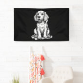 Beagle Welpe bezaubernd, Familientierfreund Tank z Banner (Insitu)