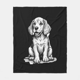 Beagle Welpe bezaubernd, Familientierfreund Tank z Fleecedecke