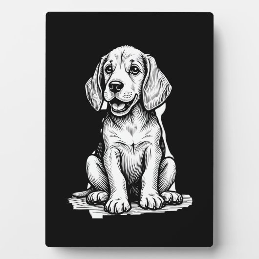 Beagle Welpe bezaubernd, Familientierfreund Tank z Fotoplatte (Vorderseite)