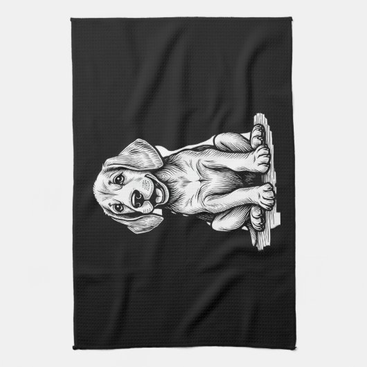 Beagle Welpe bezaubernd, Familientierfreund Tank z Geschirrtuch (Vertikal)