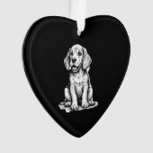 Beagle Welpe bezaubernd, Familientierfreund Tank z Ornament (Vorderseite)