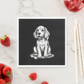 Beagle Welpe bezaubernd, Familientierfreund Tank z Serviette (Beispiel)