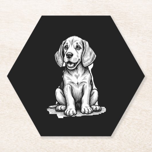 Beagle Welpe bezaubernd, Familientierfreund Tank z Untersetzer (Vorderseite)