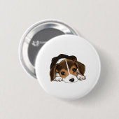 Beagle-Welpe Button (Vorne & Hinten)