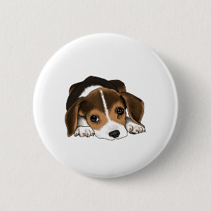 Beagle-Welpe Button