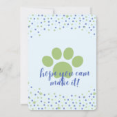 Beagle Welpe Dog Blue Kindergeburtstag Einladung (Rückseite)