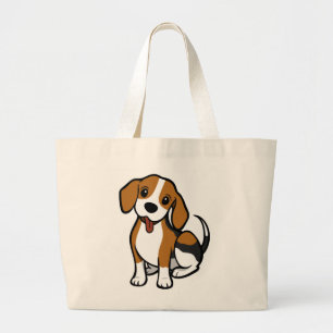 Beagle Welpe Dog Cartoon Liebe Beagle Jumbo Stoffbeutel