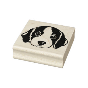 Beagle Welpe Face Dog Gummistempel