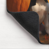 Beagle Welpe Herbst Kürbis Mousepad (Ecke)