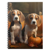Beagle Welpe Herbst Kürbis Notizblock (Vorderseite)