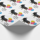 Beagle Welpe-Individuelle Name-Wrapper Geschenkpapier (Ecke)