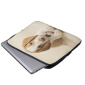 Beagle-Welpe Laptopschutzhülle (Vorne Knopf)