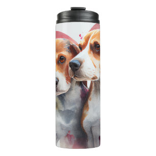 Beagle Welpe Liebe Thermosbecher