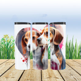 Beagle Welpe Liebe Thermosbecher