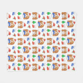 Beagle Welpe Niedlicher Hund Weihnachten Fleecedecke (Vorderseite (Horizontal))