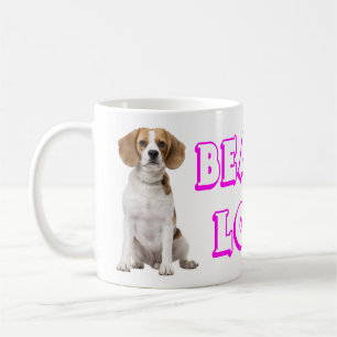 Beagle-Welpe - Rosa Lila Liebe Beagles Kaffeetasse