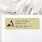 Beagle-Welpe-Schmetterling-Monogramm Initiale A Ad (Insitu)