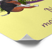 Beagle-Welpe Schmetterlinge Monogramm Anfangsbuchs Poster (Ecke)