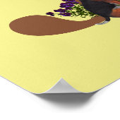 Beagle-Welpe Schmetterlinge Monogramm Anfangsbuchs Poster (Ecke)