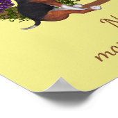 Beagle-Welpe Schmetterlinge Monogramm Anfangsbuchs Poster (Ecke)