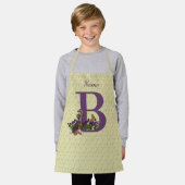 Beagle-Welpe Schmetterlinge Monogramm Anfangsbuchs Schürze (Getragen)