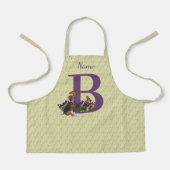 Beagle-Welpe Schmetterlinge Monogramm Anfangsbuchs Schürze (Vorderseite)