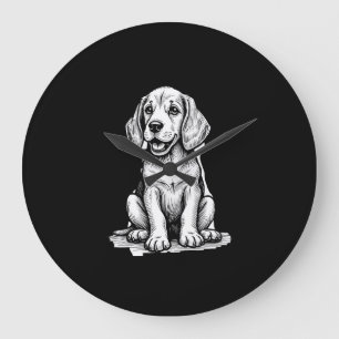 Beagle-Welpe süß, Familie Tierliebhaber Tank Top Große Wanduhr