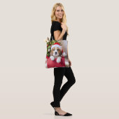 Beagle-Welpe Weihnachtsdesign, Tasche (Am Model)