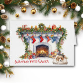 Beagle Welpe Weihnachtsfeiertag warten auf Weihnac