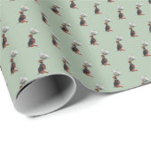 Beagle Welpe White Rose Geschenkpapier (Rolleneckpunkt)