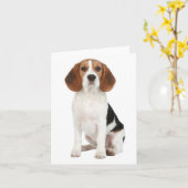 Beagle Welpen-Dockingkarte Karte (Gelbe Blume)