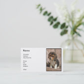 Beagle-Welpen-Geschäfts-Karte Visitenkarte (Stehend Vorderseite)