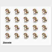 Beagle Welpen Hund Cartoon - Liebe Beagle Sticker (Blatt)