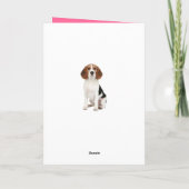 Beagle Welpen Hund Hallo Denken Sie an Ihre Karte (Rückseite)
